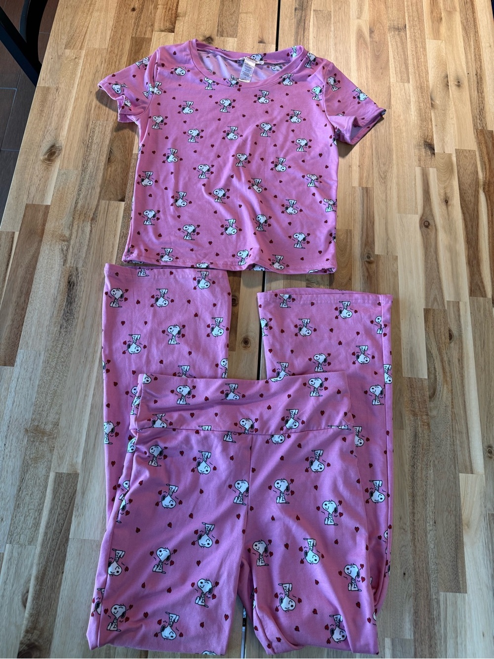 Pink Snoopy-Print Pajama Set buttery soft